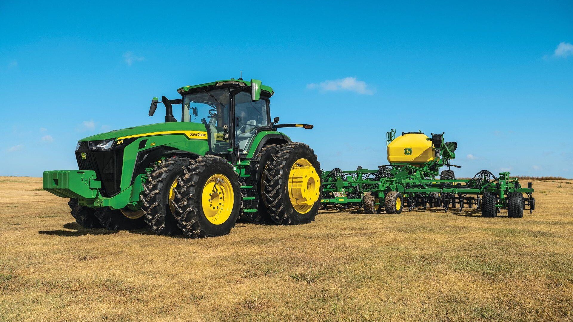 8R pulling planter in an ohio field