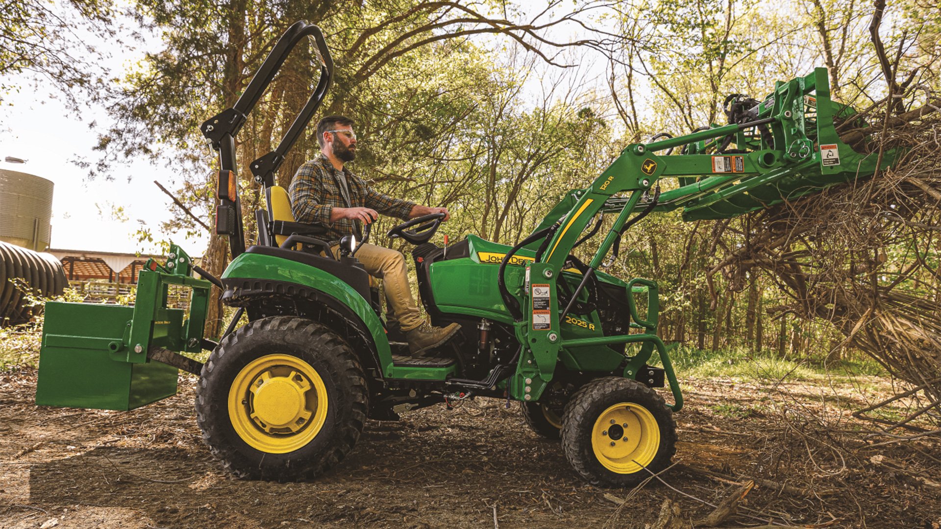 Comfortable-Seat-with-John-Deere-Compact-Tractor
