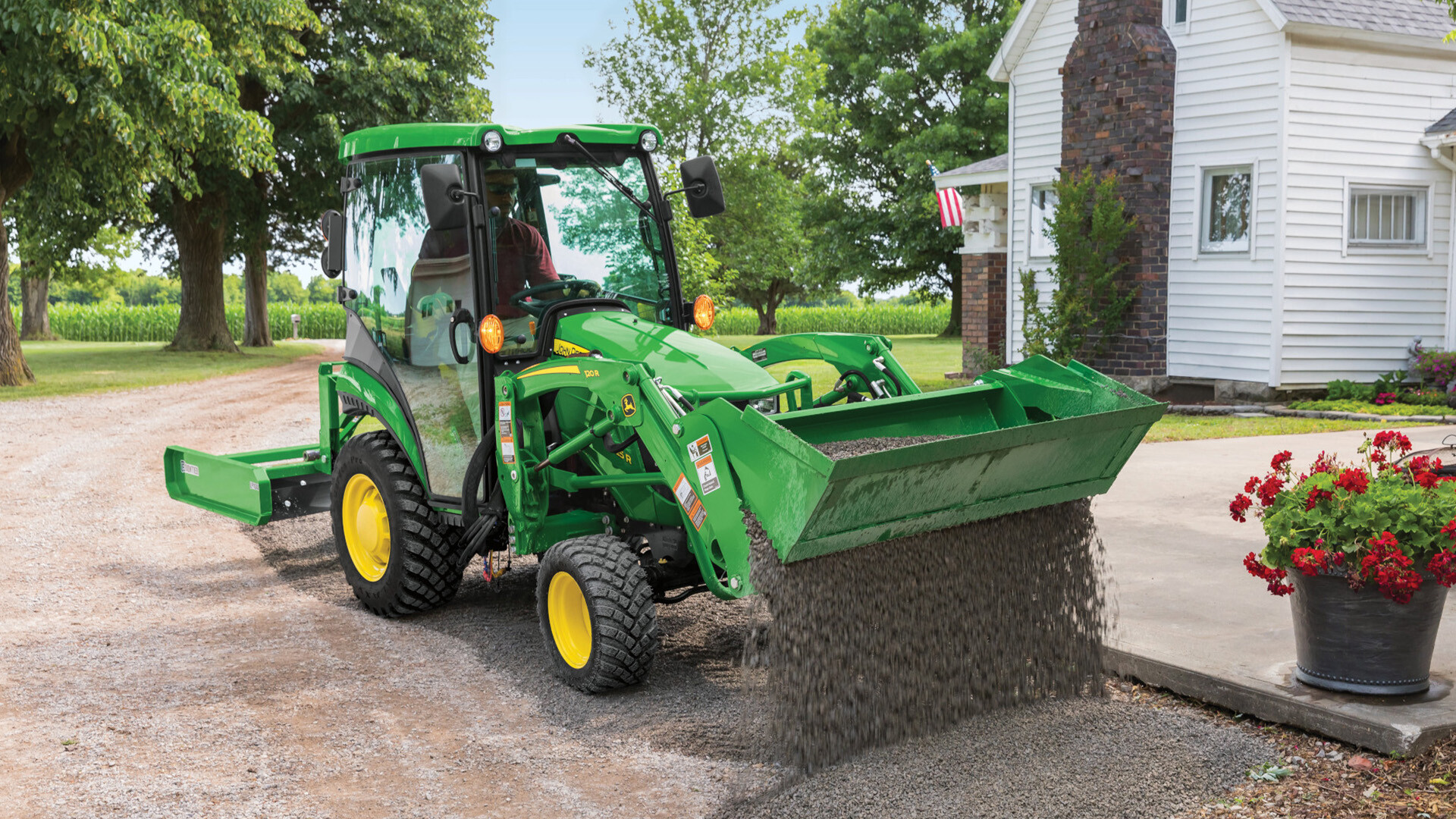 John Deere 2025r Compact Utility Tractor with Attachments