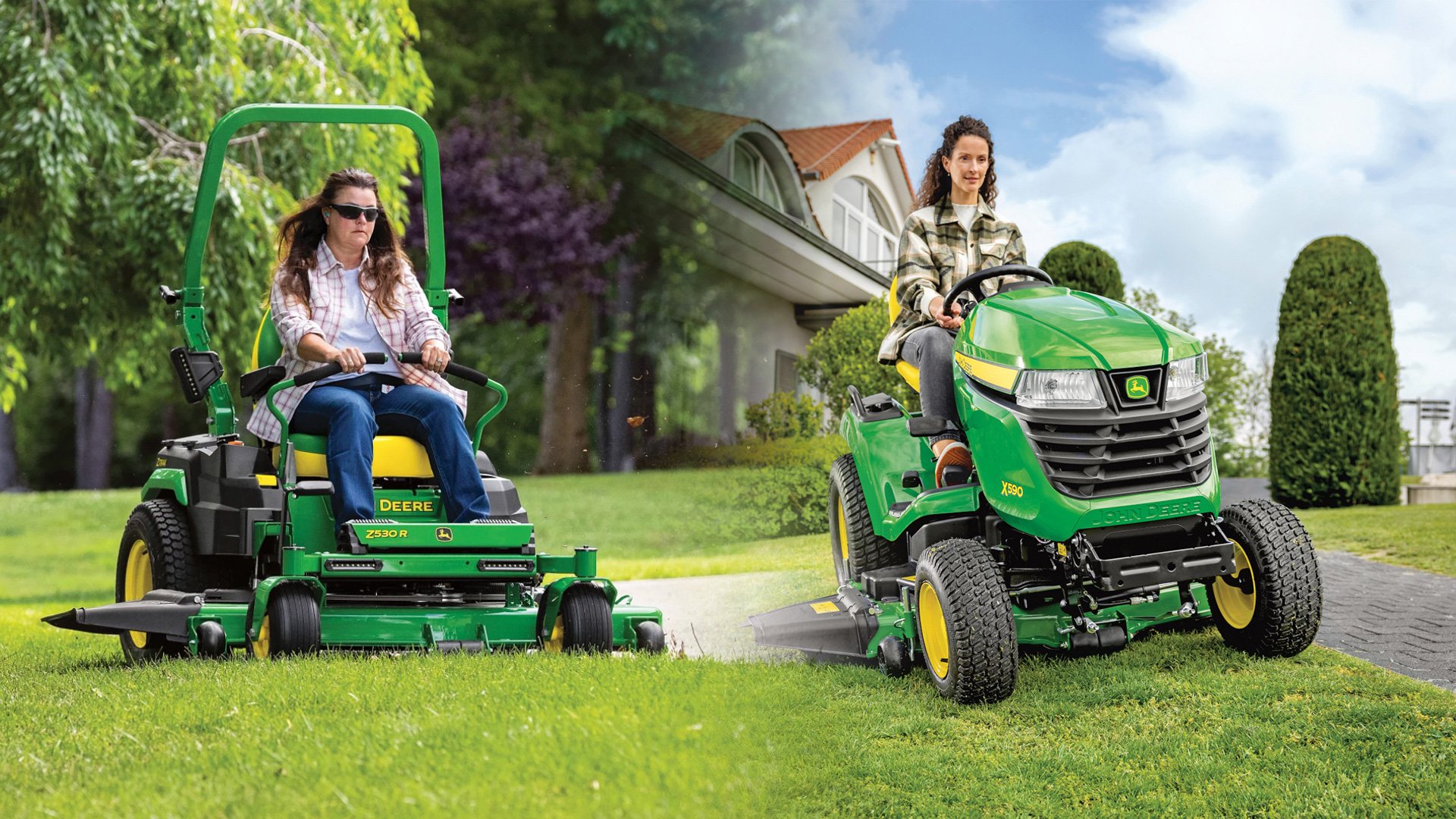 John-Deere-Zero-turn-vs-residential-lawn-tractor