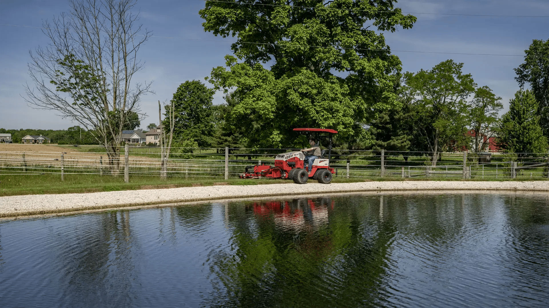 Koenig Ventrac MP270 Post Mower Attachment Pond 1