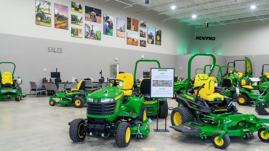 Koenig Equipment Knightstown Indiana John Deere Showroom