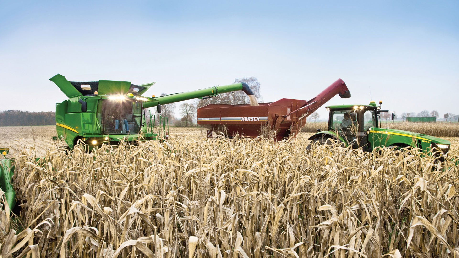 Red-Grain-Cart-Harvest-Combine