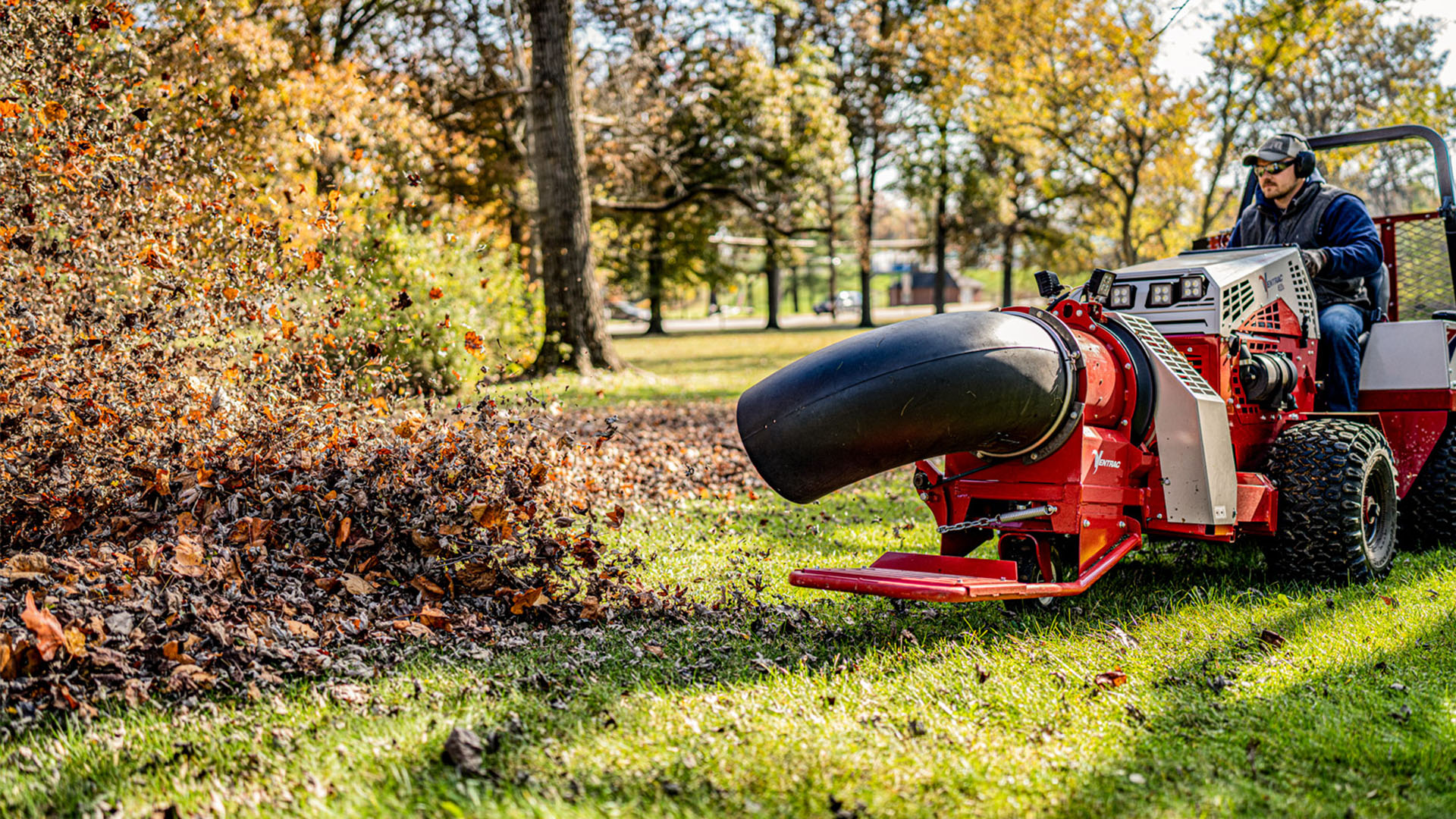 Ventrac 4520 with Leaf Blower Attachment