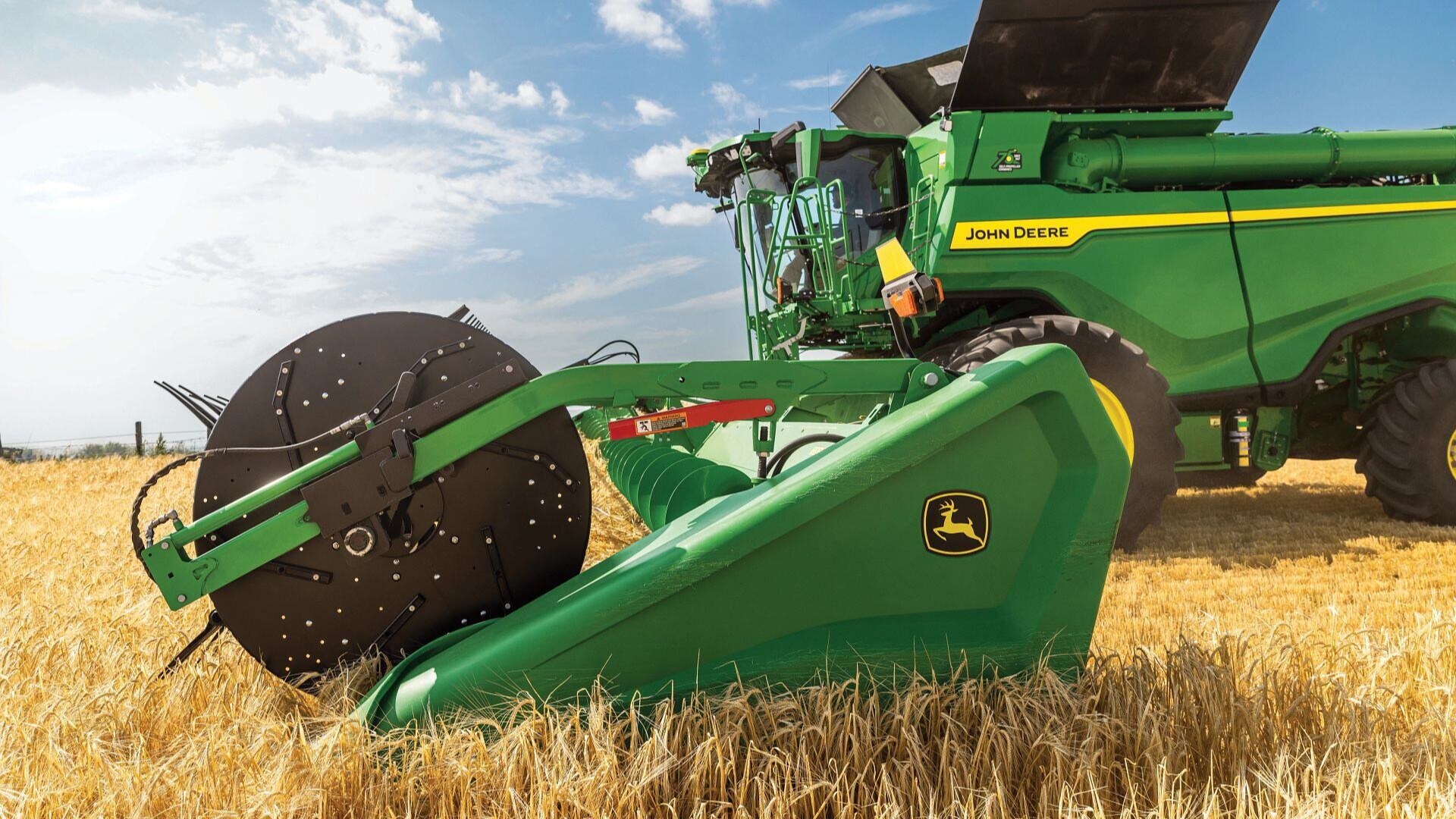 X9 1000 Combine harvesting in a field