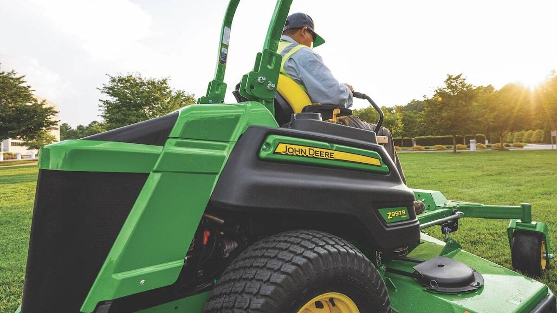 Z997R Diesel ZTrak Mower being used to landscape